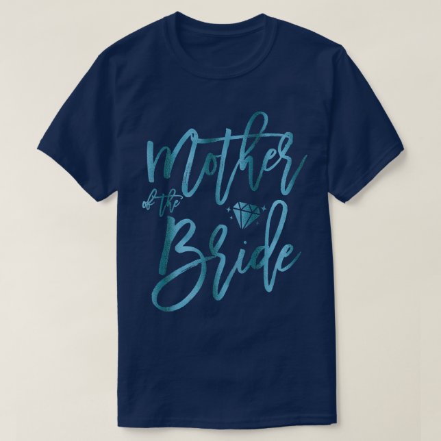T-shirt Femme Mère De L'Épouse Avec Graphisme Turquoise (Design devant)