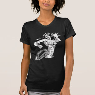 T-shirt Femme-mère noire et blanche