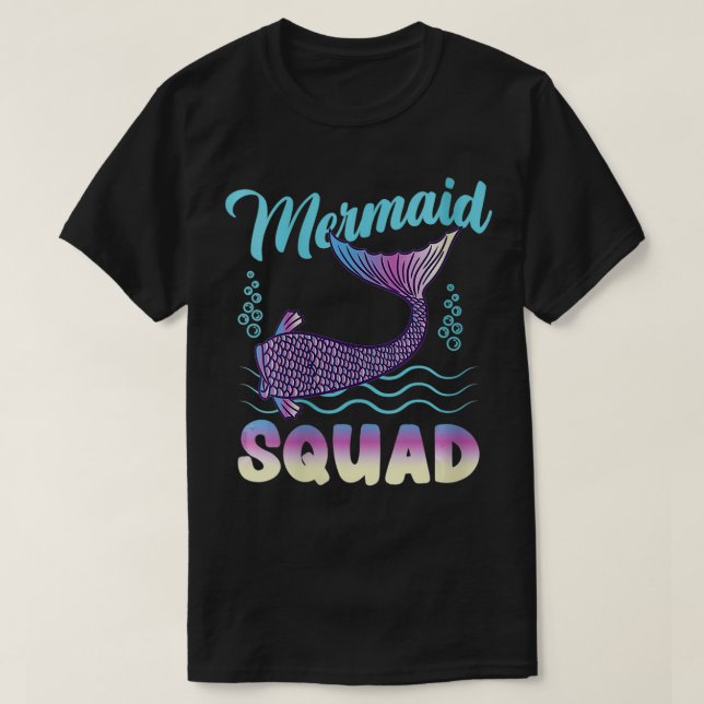 T-shirt Femme Mermaid Squad Mermaid Anniversaire VNeck (Design devant)