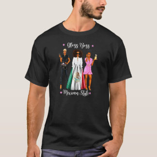 T-shirt Femme Mexicaine Coiffure Beauté Black Mexique Wo