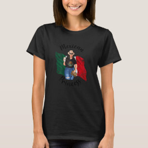 T-shirt Femme Mexicaine Princesse Drapeau Du Mexique Femme