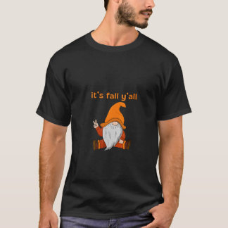 T-shirt Femme Mignon Gnome C'est l'automne À tous Thanksgi