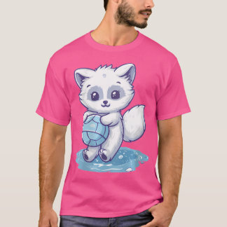 T-shirt Femme mignonne Arctic Fox Water Polo
