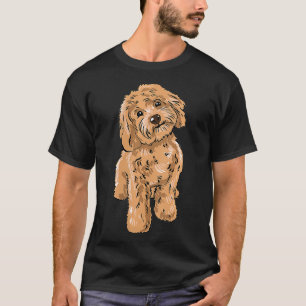T-shirt Femme mignonne Cockapo Chien Illustration Cockapo