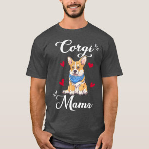 T-shirt Femme mignonne Corgi Mama Chien Chiot Mère Amoureu