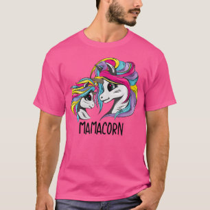T-shirt Femme mignonne Maman Bébé Mama Unicorn Funny Mamac