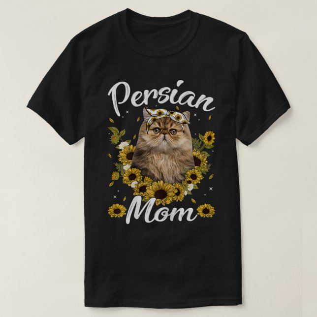 T-shirt Femme mignonne Perse maman Tournesol Chat Maman Mè (Design devant)