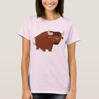 T-shirt femme mignonne Shy Cartoon