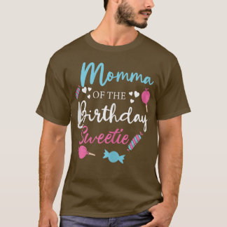 T-shirt Femme Momma De L'Anniversaire Sweetie Candy Boy Gi