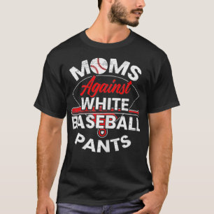 T-shirt Femme Moms contre le baseball blanc pantalons Spor