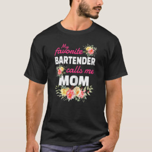 T-shirt Femme Mon barman préféré m'appelle maman