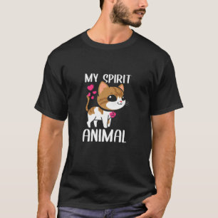 T-shirt Femme Mon Esprit Animal Chat I Love Maman Collier