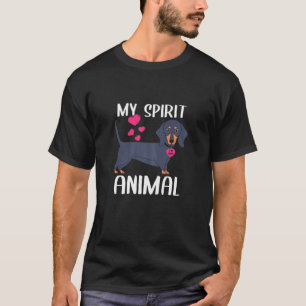 T-shirt Femme Mon Esprit Animal Dachshund Chien J'aime Mam