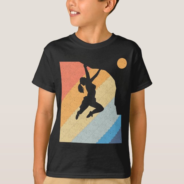 T-shirt Femme montagnarde grimpeuse Rétro (Devant)