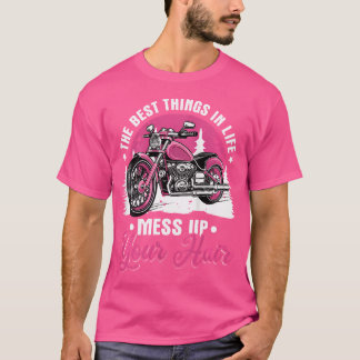 T-shirt Femme moto femmes motoneige drôle amateur de vélo