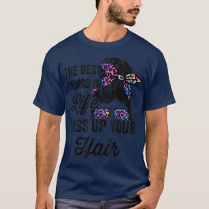 T-shirt Femme moto Les meilleures choses de la vie ébourif