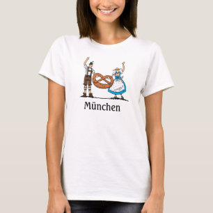 T-shirt femme München Couple Pretzel
