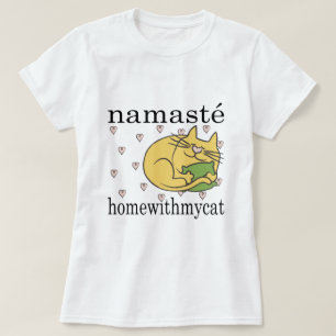 T-shirt femme Namaste Maison avec CAT Coeurs roses