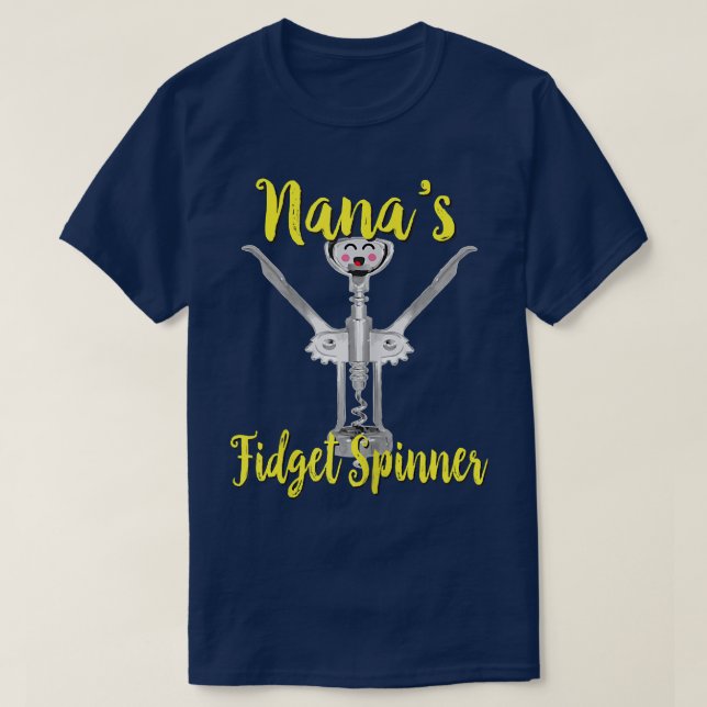 T-shirt Femme Nanas Fidget Spinner Vin Corkvis Drôle (Design devant)