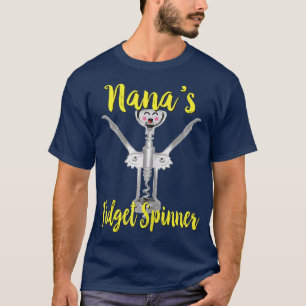 T-shirt Femme Nanas Fidget Spinner Vin Corkvis Drôle