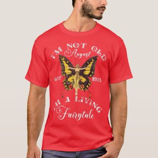 T-shirt Femme Née En Août 1933, Anniversaire Vintage