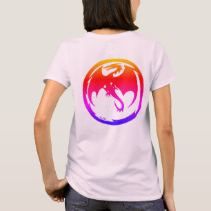 T-shirt femme Neon Dragon rose pâle dos