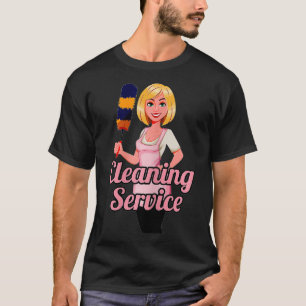 T-shirt Femme Nettoyage Lady Entretien Carrière Femme Hou