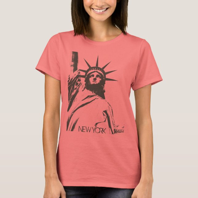 T-shirt femme New York Chemise Statue de la Libert (Devant)