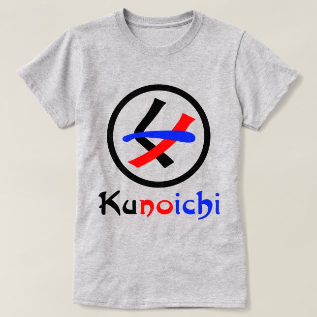 T-shirt Femme Ninja Kunoichi く ノ 一 (Design devant)
