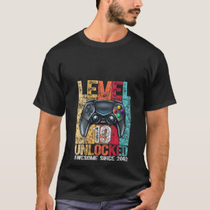 T-shirt Femme Niveau 19 Déverrouillé Awesome depuis 2002 1