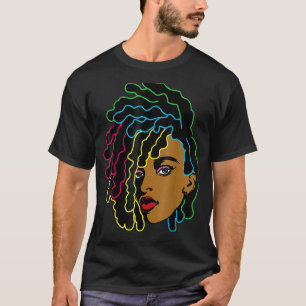 T-shirt Femme noire Africaine Afro Cheveux Cool Histoire n