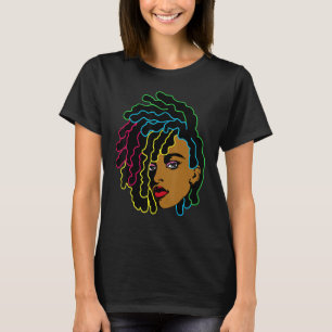 T-shirt Femme noire Africaine Afro Cheveux Cool Histoire n