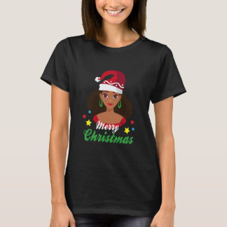 T-shirt Femme noire afro-américaine de Noël