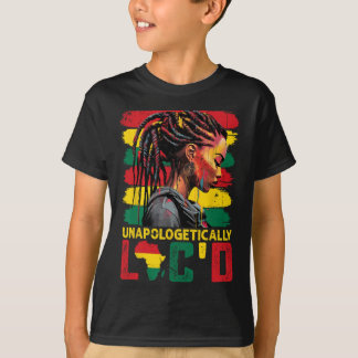 T-shirt Femme noire afro avec des dreadlocks sans excuses