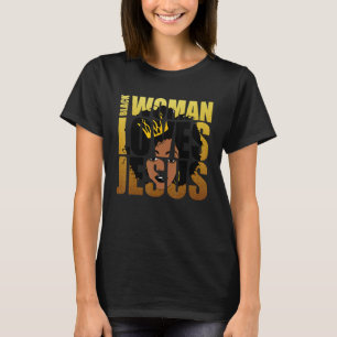 T-shirt Femme noire aime Jésus pour catholique chrétien