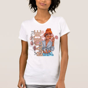 T-shirt Femme Noire Chic Affaires Paillettes Fausse Mélani