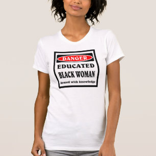 T-shirt Femme noire éduquée.