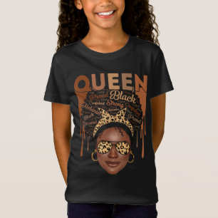 T-Shirt Femme noire éduquée Melanin forte Reine africaine