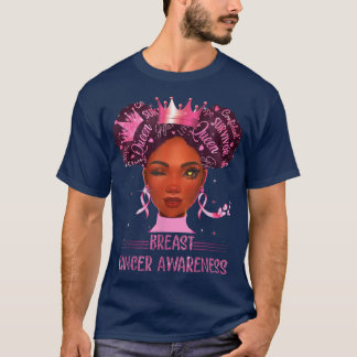 T-shirt Femme Noire En Octobre Nous Portons Le Cancer Du S