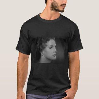 T-shirt Femme noire et blanche peinte électriquement