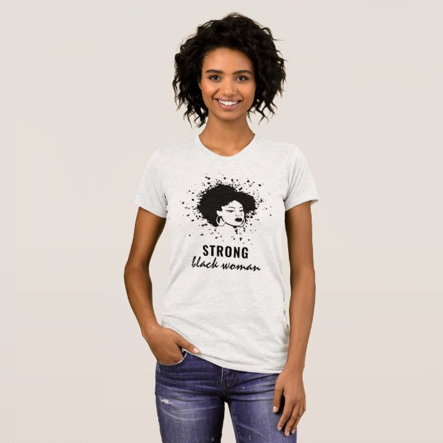 T-shirt femme noire forte (Devant entier)