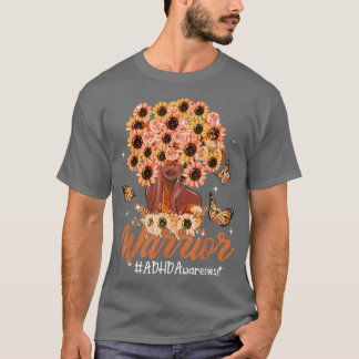 T-shirt Femme noire guerrière Tournesol Hair Butterfly ADH