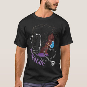 T-shirt Femme noire Infirmière d'urgence à vie de l'AIIC