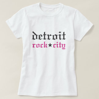 T-shirt Femme noire rose de Detroit Rock City