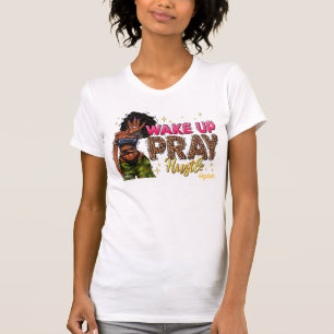 T-shirt Femme Noire Spirituelle avec Grâce Divine
