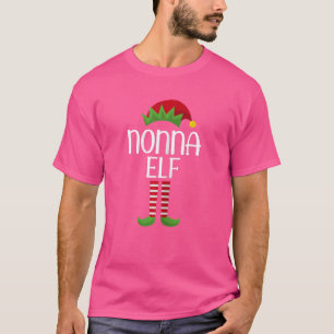 T-shirt Femme Nonna Elf Groupe de jumelage famille Noël P