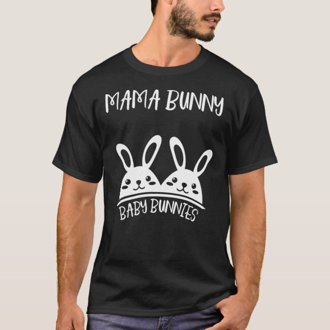 T-shirt Femme Nouveau bébé Bunny de Pâques mignonette jume (Devant)