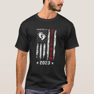 T-shirt Femme Nouvelle Maman Promue À Stepmaman Est 2023 V