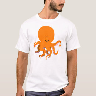 T-shirt femme octopus caricature mignonne