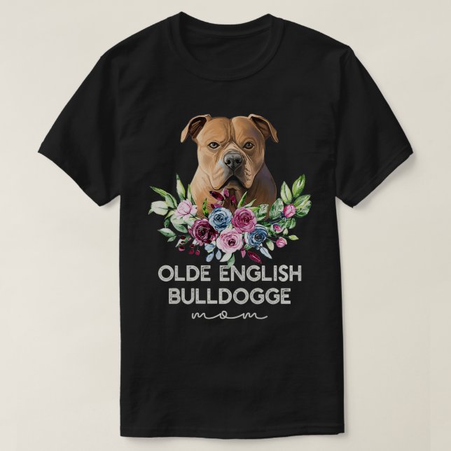 T-shirt Femme Olde English Bulldogles Cadeaux Chien Maman  (Design devant)